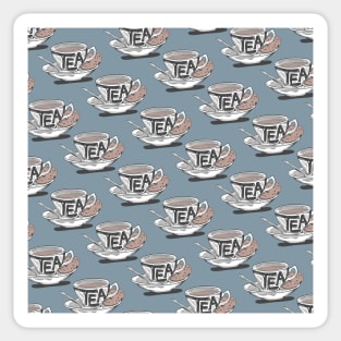 Retro Teacup pattern Sticker